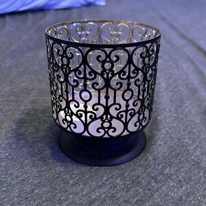 Black 3 wick candle holder